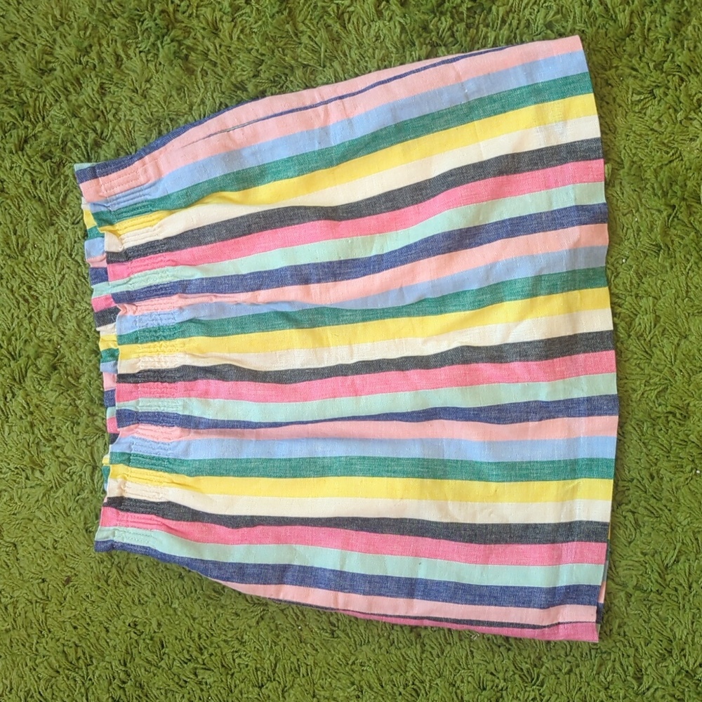 J Crew Factory rainbow striped sidewalk mini skirt